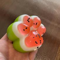 1Pc Watermelon Cat Paw Squishy Toy, Slow Rebound Stress Relief Fidget for Kids & Adults United States