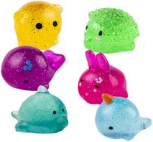Dideli kempinės blizgučiai Mochi minkšti fidget sensoriniai žaislai Kawaii gyvūnų streso kamuoliukai milteliai linksmi minkšti antistresiniai išspausti vaikų žaislai