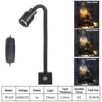 Clamp-On Usb Led Aquarium Spotlight Fish Tank Ornamental Lamp Decorative Light for Aquatic Tank Decoration Home Fish Bowl Use (as the picture,US Plug)