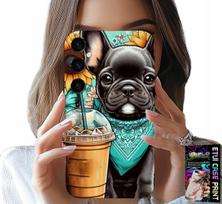 Etui Do Samsung Galaxy S24 Fe - Buldog Coffi Love, Słoneczniki, Psi Case
