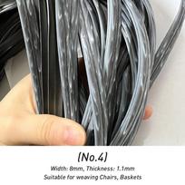 500g Gradiento Plokščio Sintetinio Rotango Medžiaga Pasidaryk Pats Rankų Darbo Nėrimas Plastikinis Rotangas Megztas ir Remontinis Kėdė Stalas Namų Dekoravimas 60 Metrų 500g About60-70Meter gray