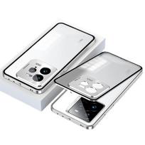 Exclusive realme GT7 Pro Snap-On Metal Magnetic Case: Drop-Proof, Anti-Fingerprint, Full Coverage. Snap Button Metal Case - Elegant Silver