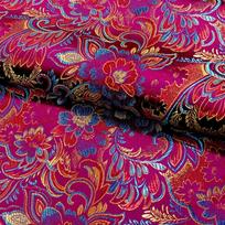 Damask Jacquard Lilies Pattern Fabrics for Diy Sewing Cheongsams, Tang Suits, Ethnic Costumes, Mongolian Robes Decorative Fabric 100x114cm