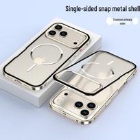 iPhone 15 Pro Magnetic Heat-Dissipating Snap-on Metal Frame Case iPhone 16 Pro titano spalva