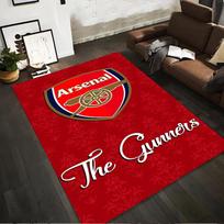 Raudonas Arsenalio logotipas kilimas su užrašu The Gunners namų dekoravimui  Tinka naudoti kaip neslystantis kilimėlis svetainės, miegamojo sofoms 40x60cm( 15x23in )