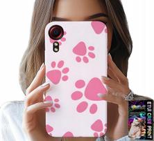 Etui Do Samsung Galaxy Xcover 7 - Różowe Psie Łapki, Plecki, Obudowa Case