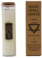 Ancient Wisdom Magijos žvakė Balansas – Ylang-Ylang, sojų vaškas, su brangakmeniais, 50 h