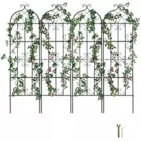Vevor 4 dalių metalinis sodo groteles 180x51 cm