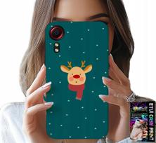 Etui Do Samsung Galaxy Xcover 5 - Renifer Na Zielonym Tle Świąteczne Wzory