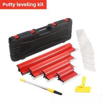 Wall Scraping And Plastering Tools Putty Scraper Plate Stainless Steel Putty Leveling Scraper Set Red