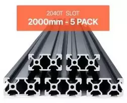 Vevor 5 vnt. 2000 mm T slot 2040 aliuminio profilis