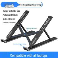 Foldable Plastic Laptop Stand with Cooling & Storage