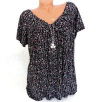 Women's Short Blouse Lightweight Top for Everyday Wear L juoda