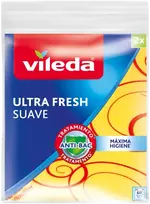 VILEDA Ultra Fresh šluostės, 2 vnt. – antibakterinės šluostės su apsauga nuo nemalonių kvapų.