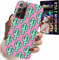 Etui Do Samsung Note 20 Ultra - Kaktusy, Kaktus Na Różowym Tle + Folia
