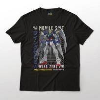 Mobile Suit Gundam Wing Endless Waltz Wing Zero Custom Anime Graphic T-T-Shirt L