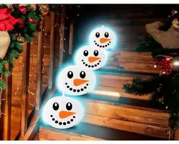 Fiesta Sniego senio LED balionai, 5 vnt.