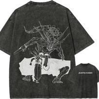 Trendy Anime JoJos Bizarre Adventure T Shirt Gothic Yk Washed Oversized Tshirt Summer Cotton Tees Tops Men Unisex Clothing XL