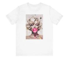 Marilyn Monroe Bubble Gum Graphic T-T-Shirt XL
