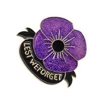 Women Brooch Purple Poppy Flower Alloy Breastpin Lapel Pin Brooch Decoration Gift violetinė