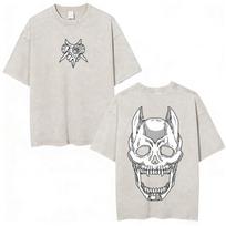 Anime Jojo Bizarre Adventure Kira Yoshikage Killer Queen Acid Washed T Shirt Mens Casual Cotton Short Sleeves Oversized Tshirts S