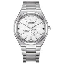 CITIZEN 100 meters waterproof mechanical movement super titanium strap 40.5mm men's watch white dial NJ0180-80A mėlyna