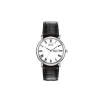 CITIZEN Eco-Drive serijos Mažas ciferblatas Eco-Drive laikrodis Kvarcinis Karvės odos dirželis Vyriškas laikrodis Baltas ciferblatas BM8240-11A juoda