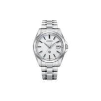 CITIZEN 100 meters waterproof solar Quartz titanium strap 40mm men's watch white dial AQ4091-56A mėlyna