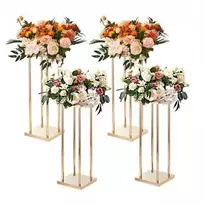 VEVOR Auksinis vestuvių gėlių stovas, 80 cm aukščio