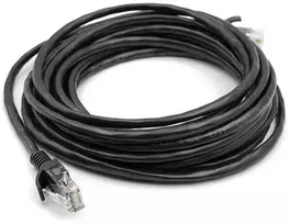 Power Plant Llc Tinklo Kabelis - Cat5E UTP Patching Laidas 5m Kietas Varis Auksu Padengti Jungtys Juodas