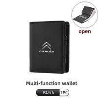 Car Credit Card Holder Case Leather Multi-card Slot Wallet Credit Card Case Coin Wallet Holder For Citroen C4 C3 C5 C1 Berlingo