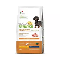 Natural Trainer ADULT DOG SENSITIVE be gliuteno MINI PORK (kiauliena) 7kg