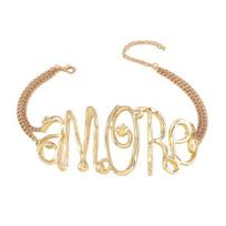 Choker Necklace Vintage Hip Hop Shiny Letter MORE Butterfly Decorative Gift Women Metal Chain Short Necklace Retro Jewelry A