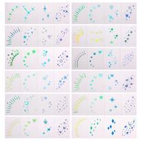 12pcs Waterproof Glitter Freckles Face Tattoo Long Lasting Makeup Stickers  Concert Set 2