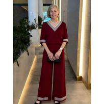 Big-size Loose Wide-leg Pants and Casual Chic Two-piece Women's Outfit S bordinė