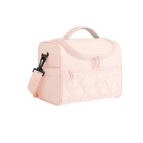 Insulated Lunch Bag Portable Bento Box Carrier with Handle and Adjustable Shoulder Strap Thermal Food Storage Cooler for Students and Office Workers one size rožinė