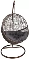 Hanging Cocoon Kėdė su Stovu – Ruda (Pilkas Pagalvė)
