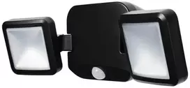 Solar Plus 10W LED sieninis lauko šviestuvas, juodas, 4000K, su baterija ir judesio davikliu, IP54