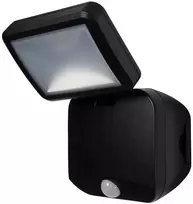 Solar Plus 4W LED sieninis lauko šviestuvas, juodas, 4000K, su baterija ir judesio davikliu, IP54