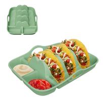 Silicone Divided Plate for Kids with Multiple Compartments Non-Toxic BPA Free Flexible Sectioned Food Tray for Mealtime and Snack Time Use One Size