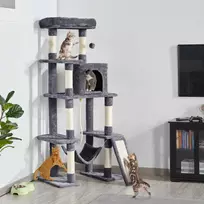 Yaheetech Draskyklė katėms su nameliu 159cm