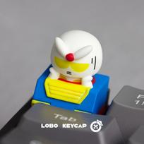 Chibi Mobile Suit Zaku Keycap Resin Artisan Keycap Mechanical Keyboard Translucent Keycap Esc Key Cute Figure Collectible Gift