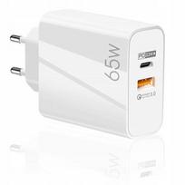 Szybka Ładowarka 65W Gan Usb-C Usb-A Fast Charger Pd Qc