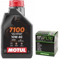 Olej Motul 7100 10W40 1L + Filtr Oleju Hiflo Hf303 4T Yamaha Honda Kawasaki