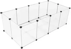 Songmics Gyvūnų maniežas, 143x73x46 cm, balta