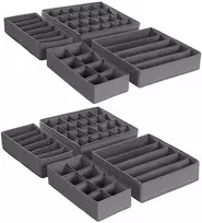 Songmics Stalčiaus organizatorių rinkinys, 32x32x10 cm, pilka