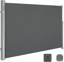 Songmics Šoninė markizė, 160x400 cm, pilka