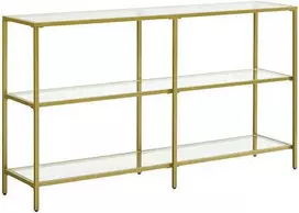 Songmics Konsolinis stalas, 130x30x73.3 cm, auksinis