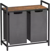 Songmics Skalbinių krepšys, 73x33x72 cm, pilka, ruda