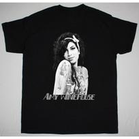 NAUJAS Amy Winehouse Retro trumpomis rankovėmis medvilninis juodas visų dydžių marškinėliai Unisex marškinėliai S juoda